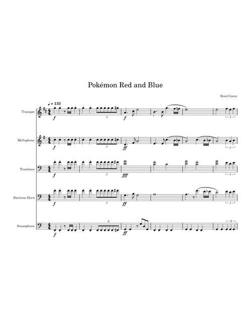 Pokemon - red and blue intro and start theme – Misc Computer Games Pokemon Brass Fanfare