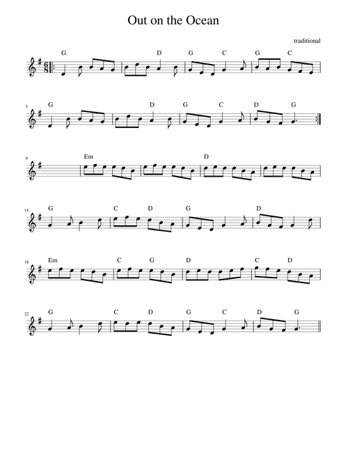 Traditional music - Out on the Ocean