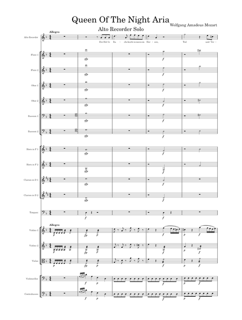 Queen Of The Night Aria  Wolfgang Amadeus Mozart