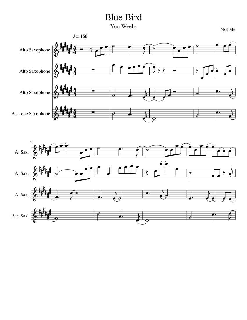 Bird sax top