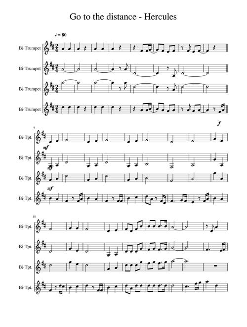 Go to the distance Trumpets