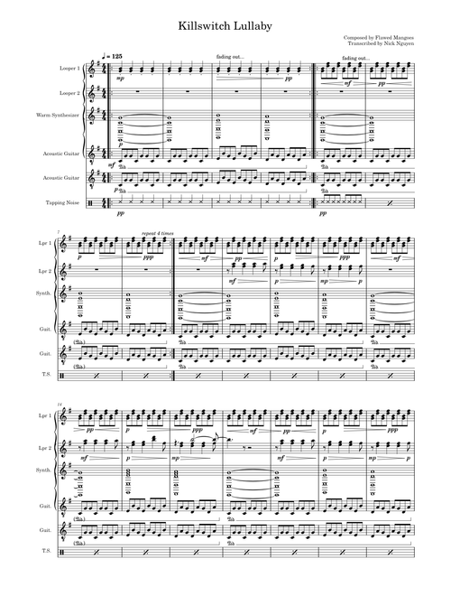 Killswitch Lullaby – Flawed Mangoes - Transcribed by Nick Nguyen