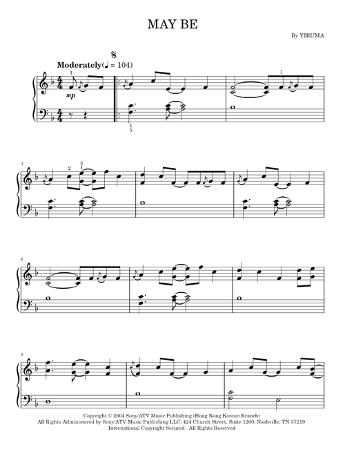 May Be - Yiruma (Easy Piano)