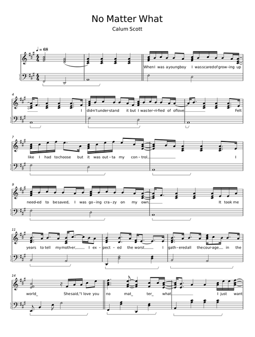 No matter what - Calum Scott