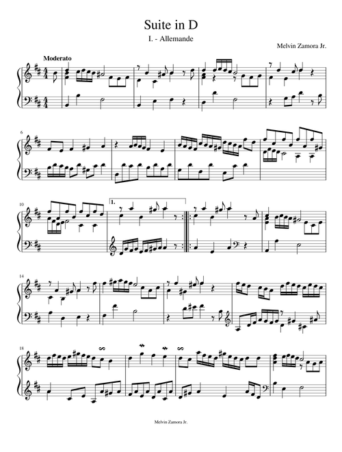 Suite in D - I. Allemande (Original Composition)