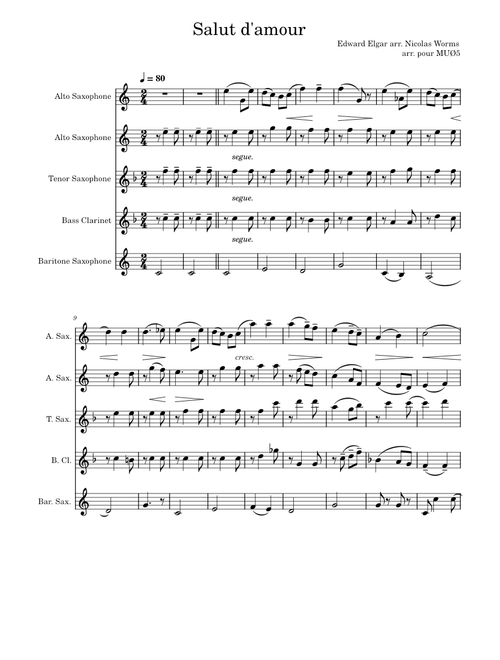 Salut d'amour, Op.12 – Edward Elgar Salut damour - Edward Elgar - MU5