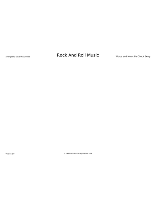 Rock and roll music – Chuck Berry