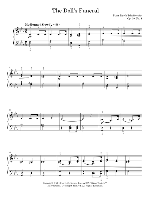 The Doll's Funeral - Alexandre Dossin, Pyotr Il'yich Tchaikovsky (Piano Solo)
