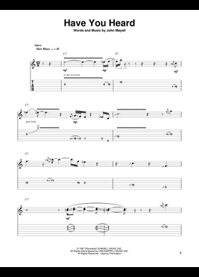 Free John Mayall & The Bluesbreakers sheet music | Download PDF or