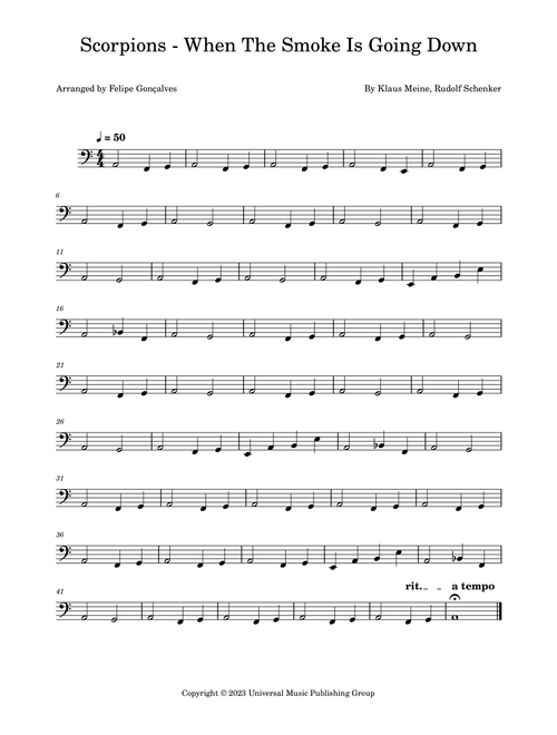 When The Smoke Is Going Down (Arr. Felipe Gonçalves) - Scorpions (Instrumental Solo)