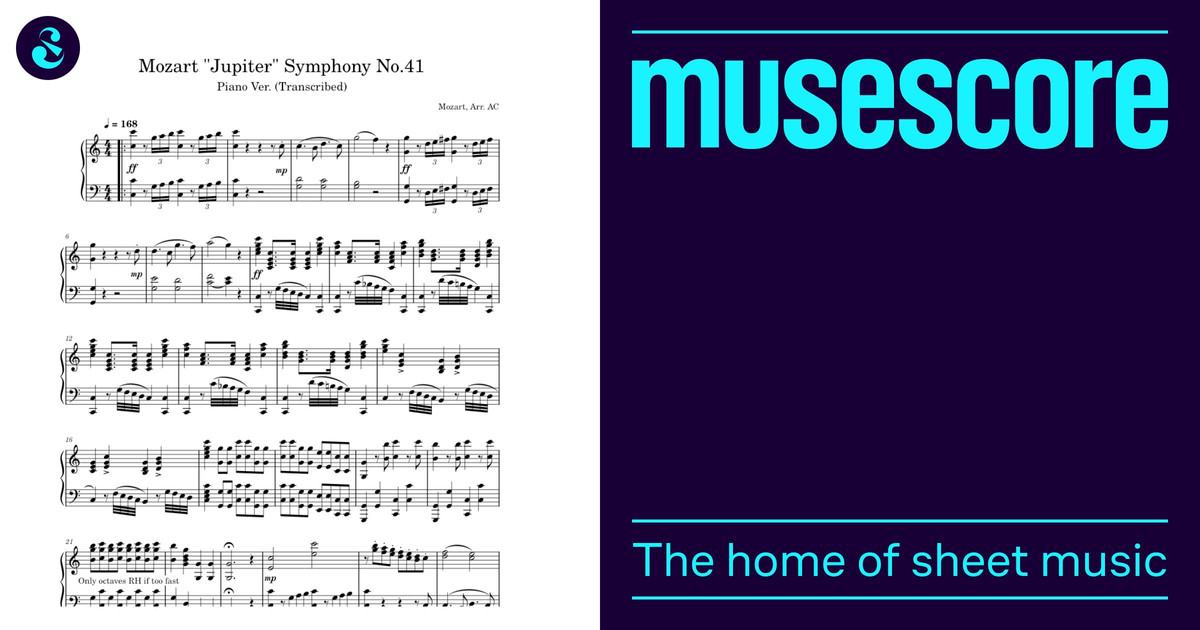 琴　備品一式　楽譜 Mozart Symphony No. 41 