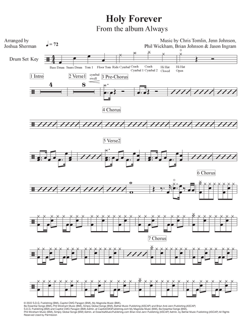 Holy Forever (Arr. Joshua Sherman) - Chris Tomlin (Drums)