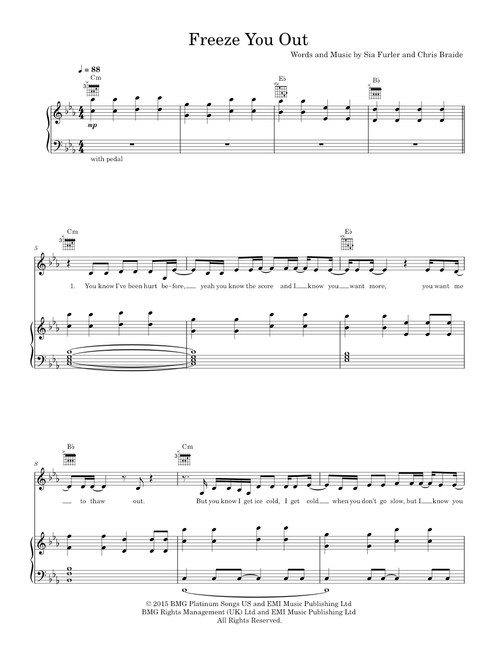 Freeze you out - Marina Kaye (Piano-Voice)