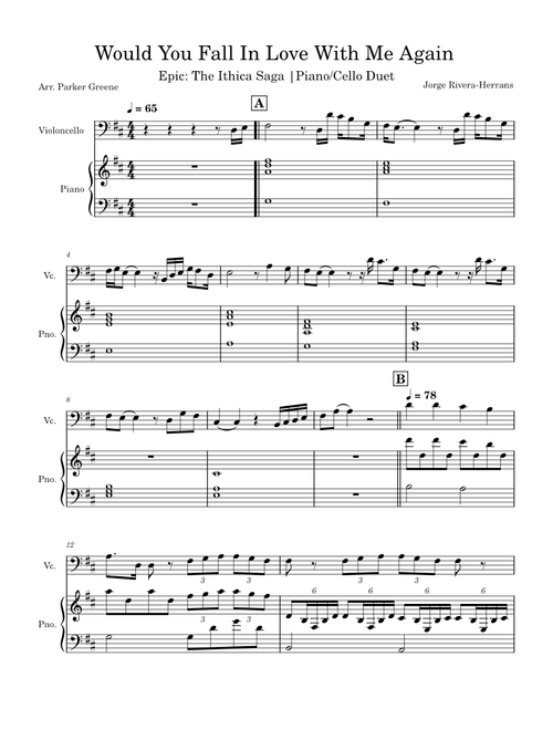 Would You Fall in Love with Me Again – Jorge Rivera-Herrans