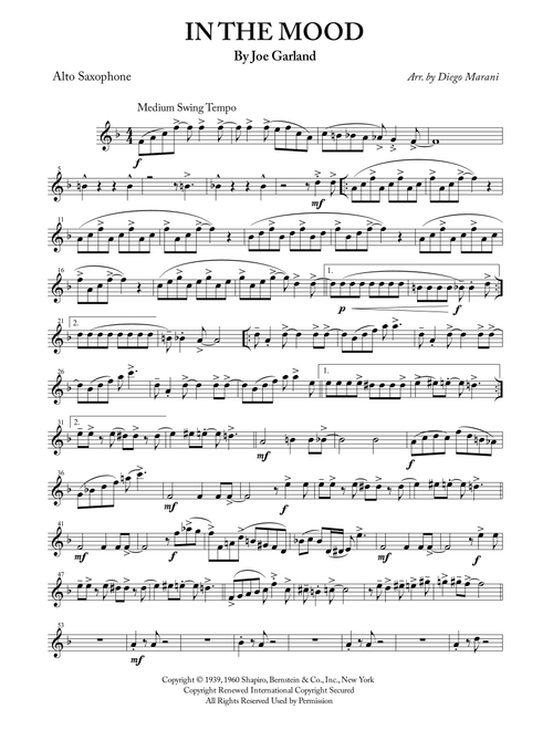 In The Mood (Arr. Diego Marani) - Ernie Field's Orchestra (Woodwind Ensemble)