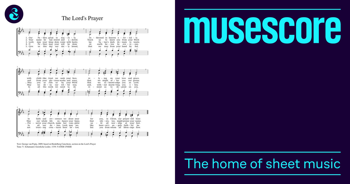 The Lords Prayer Sheet Music for Vocals (Choral) | MuseScore.com