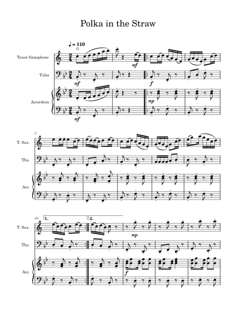 Turkey in the straw – Misc Traditional Polka in the Straw