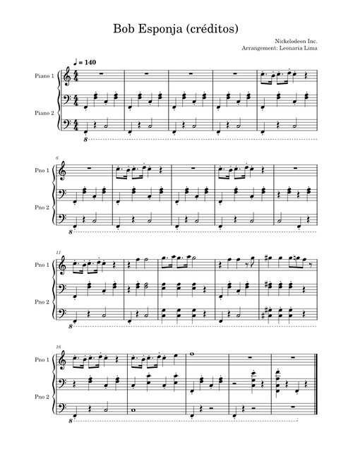 Spongebob Squarepants End Credits Theme/Closing Theme - Duo
