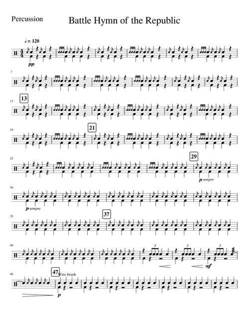 Battle Hymn of the Republic Percussion
