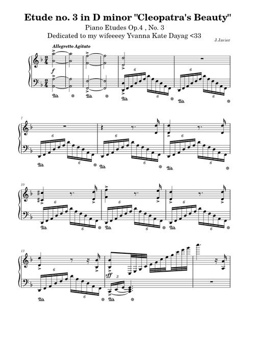 Etude no. 3 in D minor "Cleopatra's Beauty"