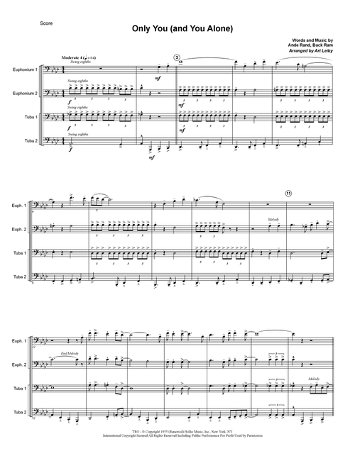 Only You (And You Alone) (Arr. Art Leiby) - The Platters (Brass Ensemble)
