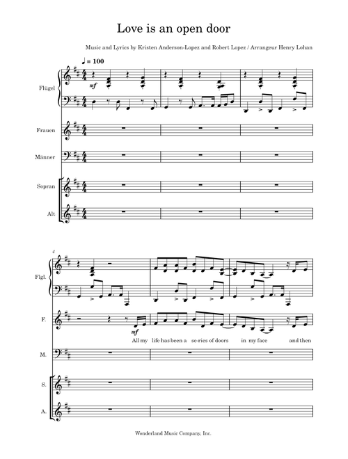 Love Is An Open Door (from Disney's Frozen) – Kristen Bell, Santino Fontana Love is an open door