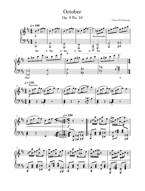 October - Op. 9 No. 10 - Chris De Graauw