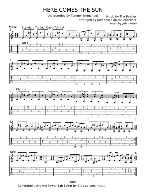 Here comes the sun - The Beatles
