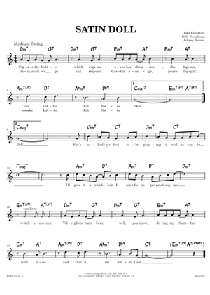 Play Official version of Satin Doll [lead sheet] Sheet Music by