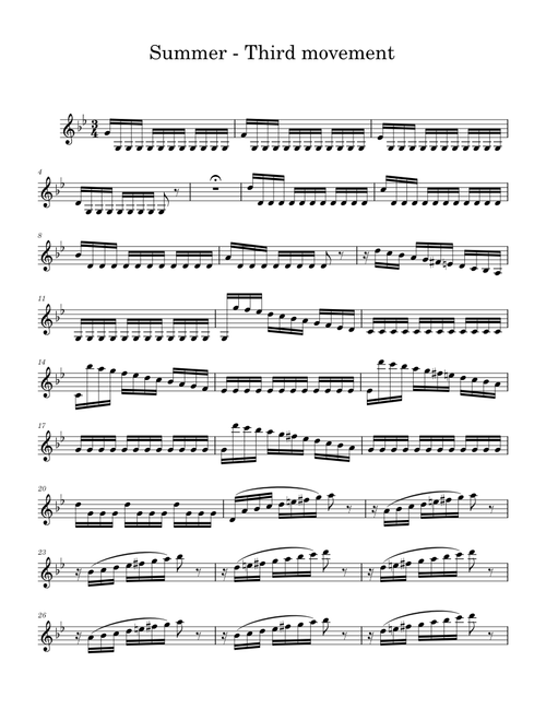 Summer (from The Four Seasons) – Antonio Vivaldi