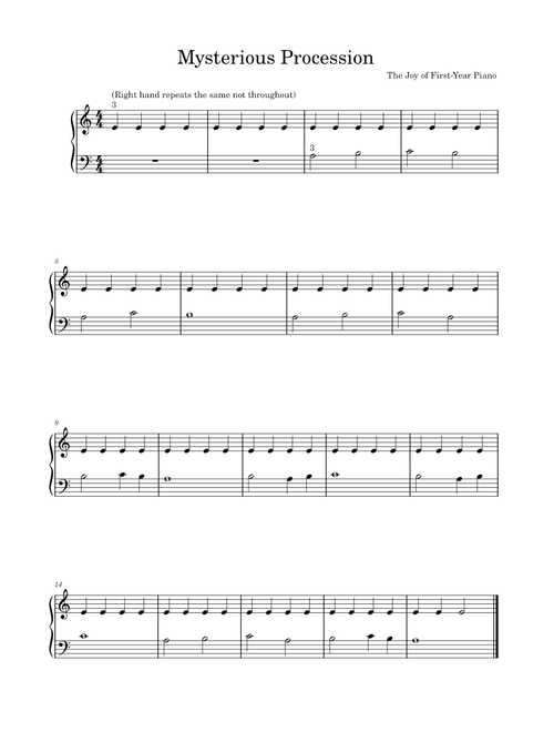The Joy of First-Year Piano sheet music by santoxjon | Play