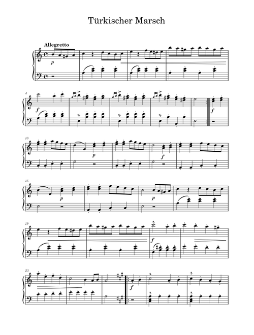 Turkish march – Ludwig van Beethoven Turkischer Marsch