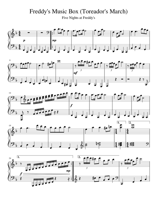 Freddy's Music Box - Toreador's March