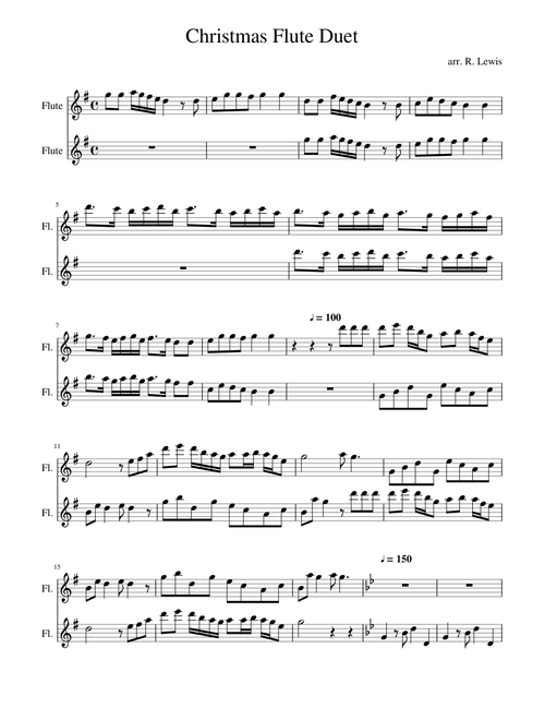 Christmas Tunes for Two Flutes