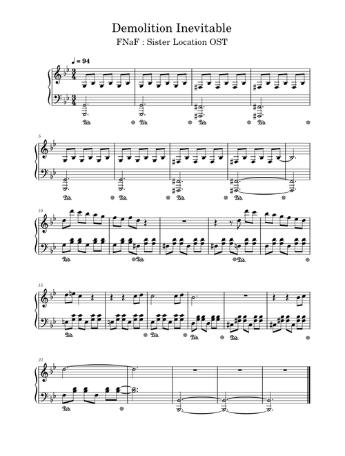 Demolition Inevitable – Leon Riskin (Piano Arr. by Yvonne Van What)