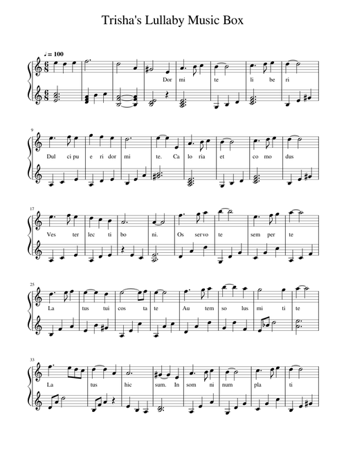 Trisha's Lullaby Music Box