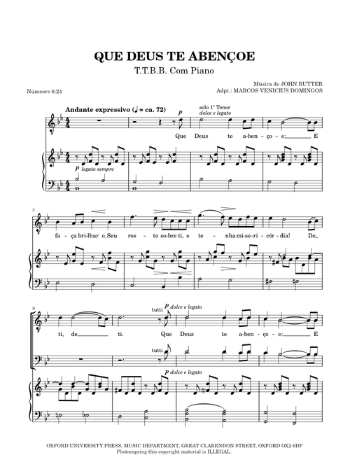 QUE DEUS TE ABENÇOE – John Rutter