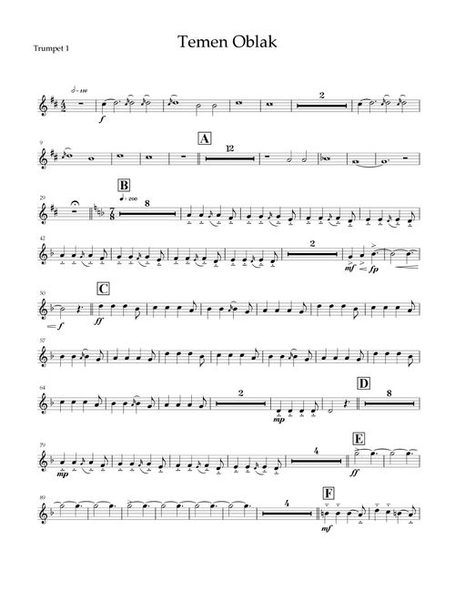 Temen Oblak (Arr. Alan McFall) - Christopher Tin (Brass Ensemble)