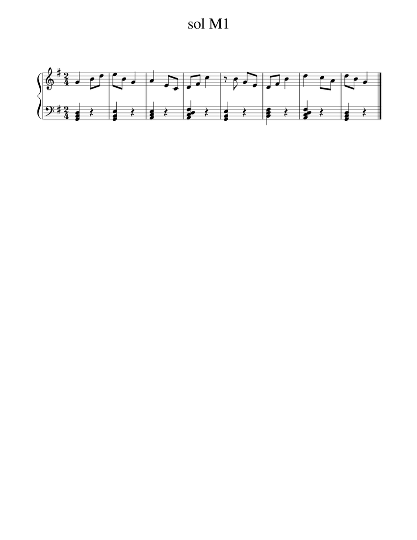 Sol Minor Notes sol M1 Sheet music for Piano (Solo) Easy | Musescore.com