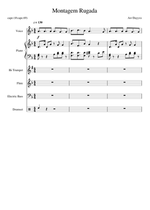 Play Official version of MONTAGEM RUGADA Sheet Music by cape for Piano ...