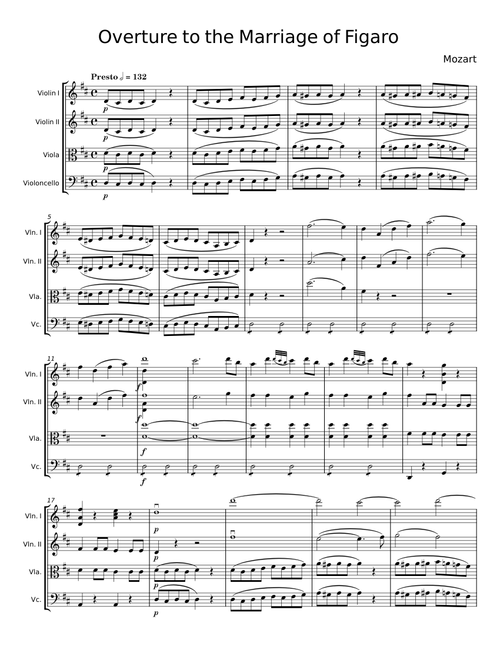 Overture to the Marriage of Figaro - Mozart