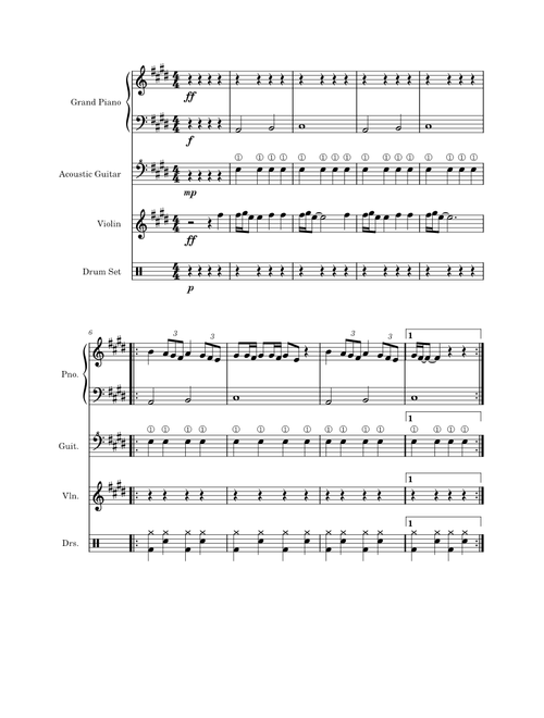 8 letters – Why Don't We (Piano, Guitar, Violin and Drums)