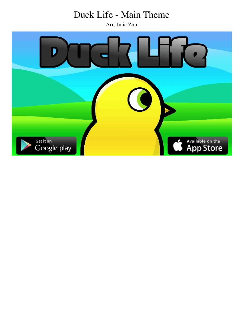 Main Theme | Duck Life Sheet music for Piano, Cello (Mixed Trio