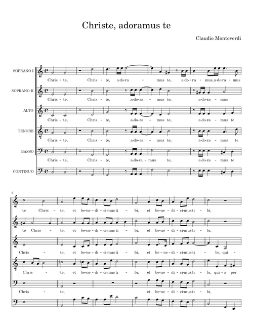 Adoramus te, Christe - Claudio Monteverdi