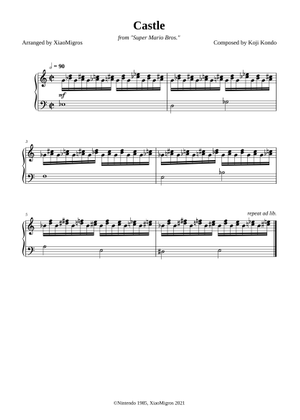 Castle Theme? - New Super Mario Bros. Sheet Music for Piano ...