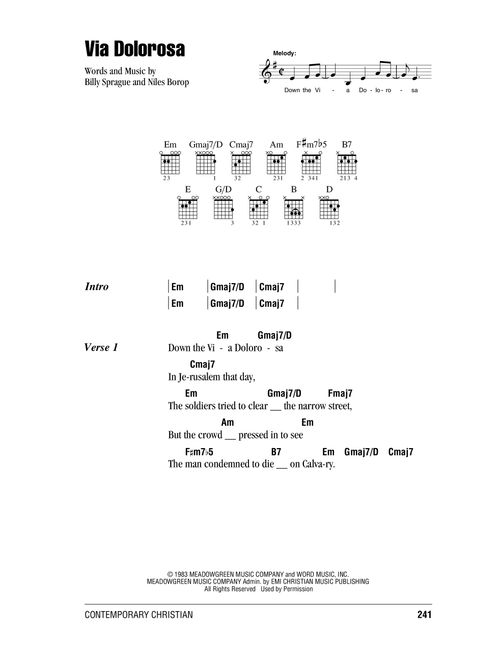 Via Dolorosa - Sandi Patty (Guitar Chords-Lyrics)