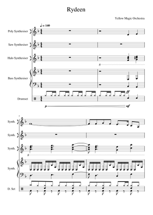 Rydeen – Yellow Magic Orchestra (Piano Transcription) Sheet Music