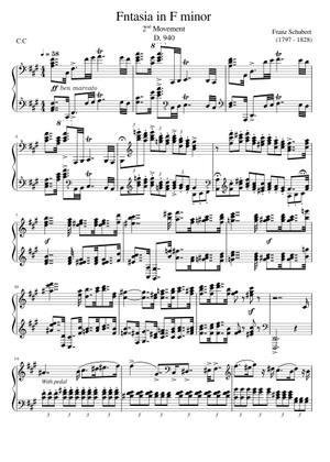 Fantasie op. 103 D. 940 Sheet Music for Piano (Solo) | MuseScore.com