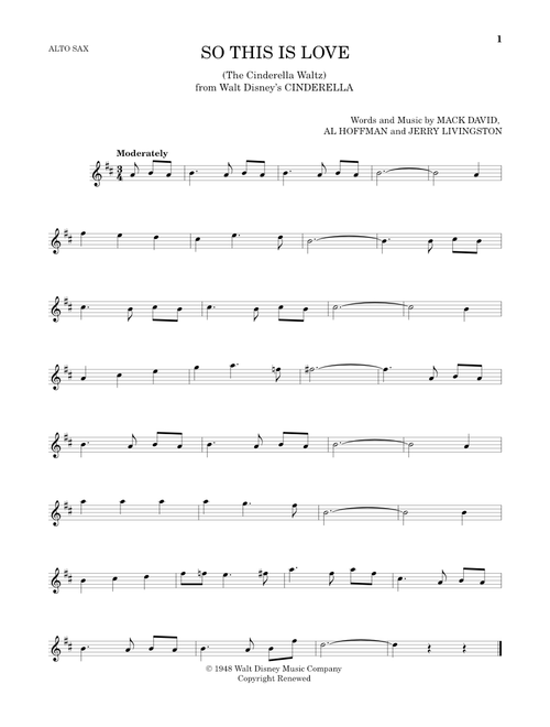 So This Is Love (from Cinderella) - James Ingram (Alto Sax Solo)