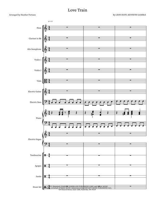 Love Train (Arr. Heather Fortune) - O'Jays (Small Ensemble)
